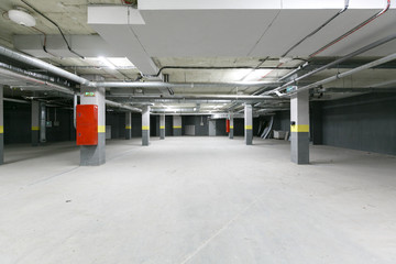 empty underground parking