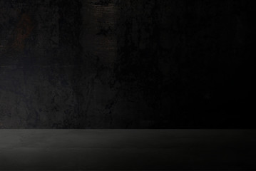 Black wall product background