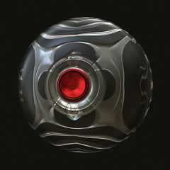 3d futuristic robot eye
