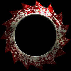  circular saw with blood