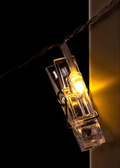 transparent clothespin for photos with lights inside.