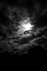 Clouds in black and white