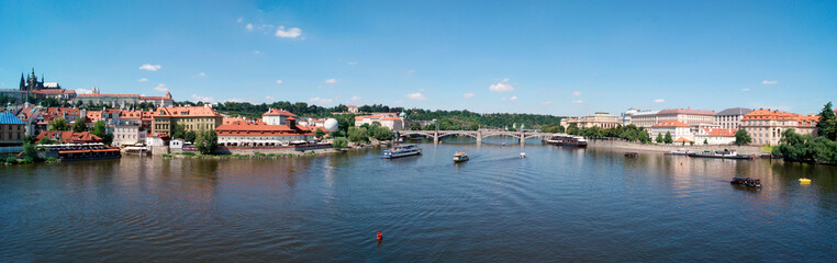 Panorama z Mostu Karola w Czechach