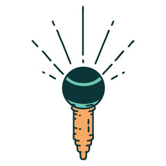 traditional tattoo style microphone
