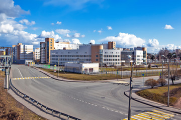 Square at the infectious diseases hospital named after S.P. Botkin. St. Petersburg. Russia