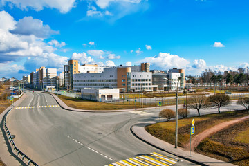 Square at the infectious diseases hospital named after S.P. Botkin. St. Petersburg. Russia