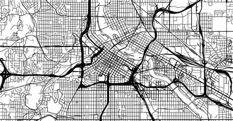 Fototapeta na wymiar Urban vector city map of Minneapolis, Minnesota, United States of America