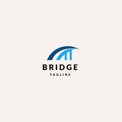 Creative abstract bridge logo design template