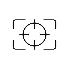 Focus icon, line vector symbol