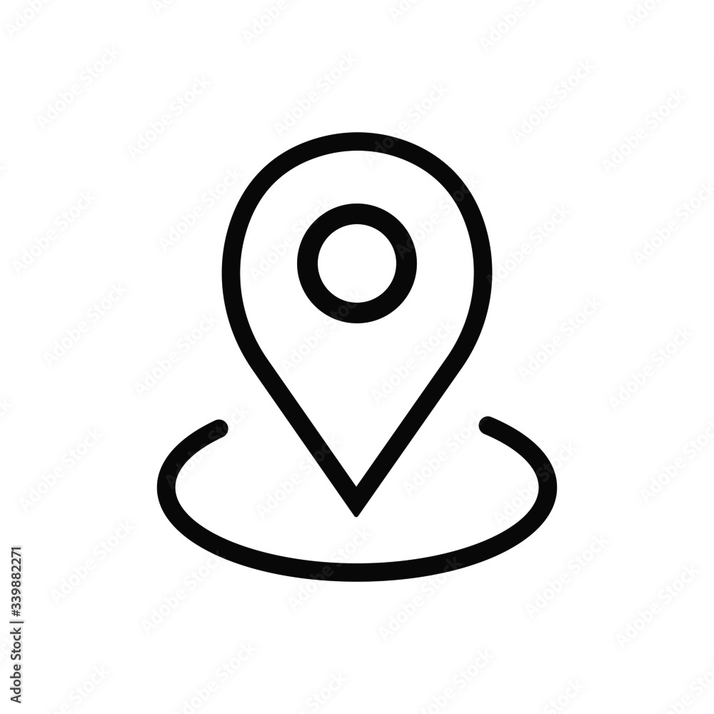 Poster vector illustration of map pointer icon