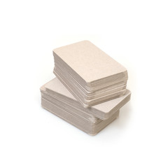 Template of business kraft-paper cards isolated on white background  to demonstrate the design of the customer