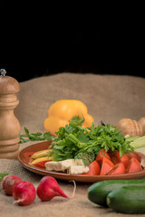 dieting, cooked, vitamin, appetizer, plant, herb, ready, culinary, herbal, nature, gourmet, detox, eat, kitchen, organic, antioxidant, natural, health, pepper, plate, tomato, fresh, healthy, nutrition