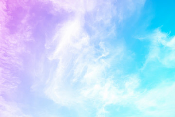 Sky pastel with white cloud for background