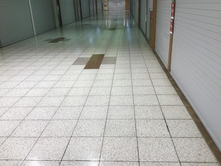 Closed shop with shutters closed