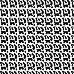 black and white seamless pattern with hearts