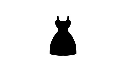 Black dress on hanger,Dress Icon