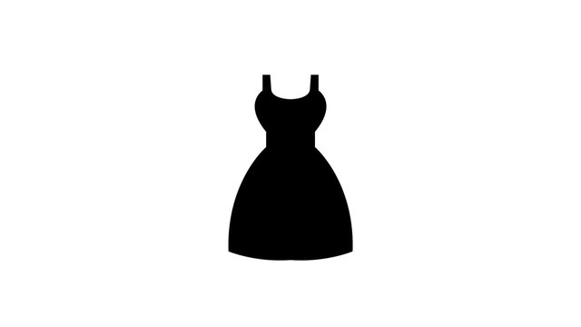 Black dress on hanger,Dress Icon