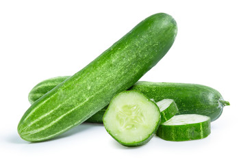 cucumber vegetable isolated on white background