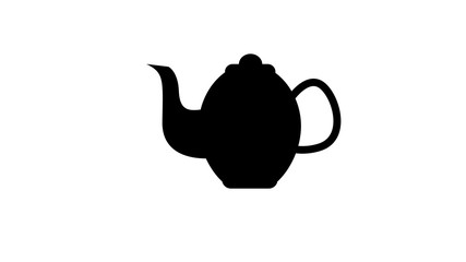 Pot of tea icon. Line design template.