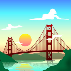 Naklejka premium Golden Gate bridge