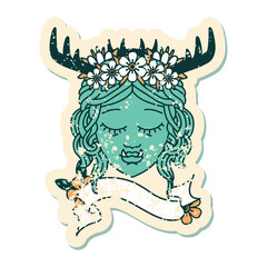 orc druid character face illustration