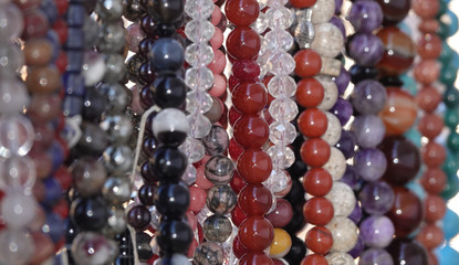 Women's jewelry beads from multi-colored stones