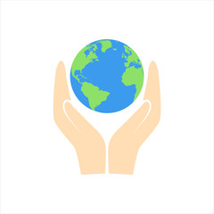 globe with location icon on a white background