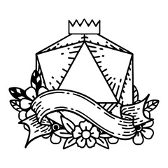 natural twenty D20 dice roll illustration