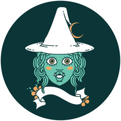 half orc witch character face icon