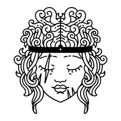 human barbarian character illustration