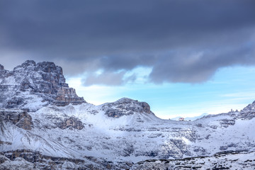 Dolomites and refuge in the winter