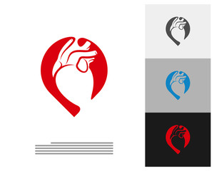 Heart Point logo vector template, Creative Human Heart logo design concepts