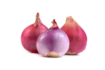 shallots onion chopped isolated on a white background