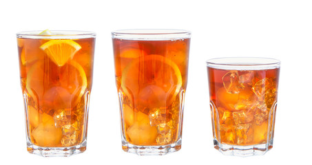 clipping path ice tea isolated on white background