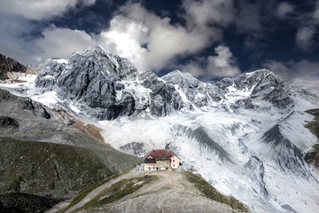 mountain landscape with snow