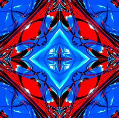 Multicolored kaleidoscopic patterns, abstract square background for design