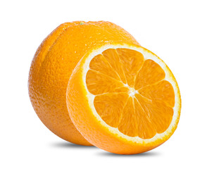orange fruit isolated on white background