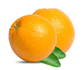 orange fruit isolated on white background