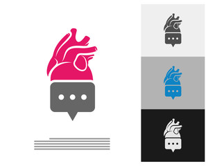 Heart Consult logo vector template, Creative Human Heart logo design concepts