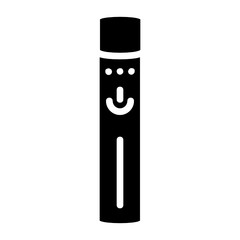 Flameless Rechargeable Electronic Lighter Concept Vector Icon Design glyph 