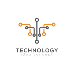 Creative Technology Concept Design Logo Template