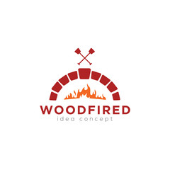 Creative Firewood Oven and Woodfired Concept Logo Design Template