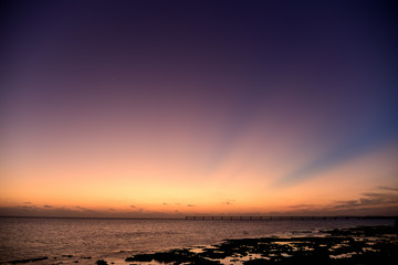 sunset over the sea