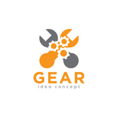 Creative Gear Concept Logo Design Template