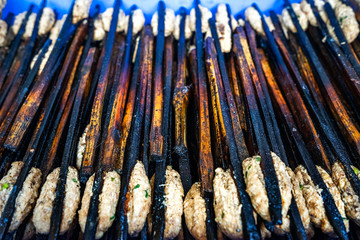Barbecue cooking on fire - the ingredient of 
