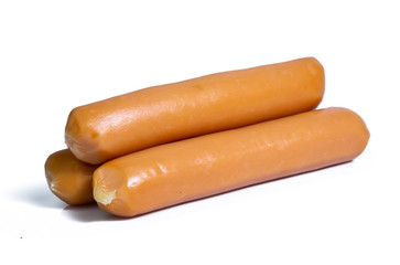sausage raw isolated on white background