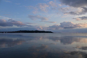 Reflected sunset sky, Japan Okinawa