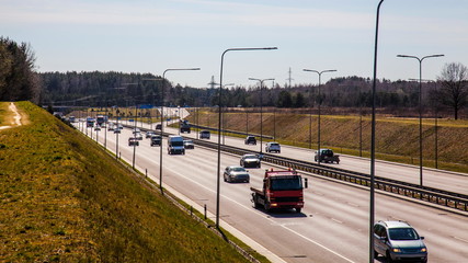 Cars on the road