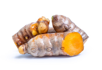 turmeric isolated on white background