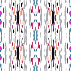 Watercolor Staining. Ikat, Tie Dye Seamless 